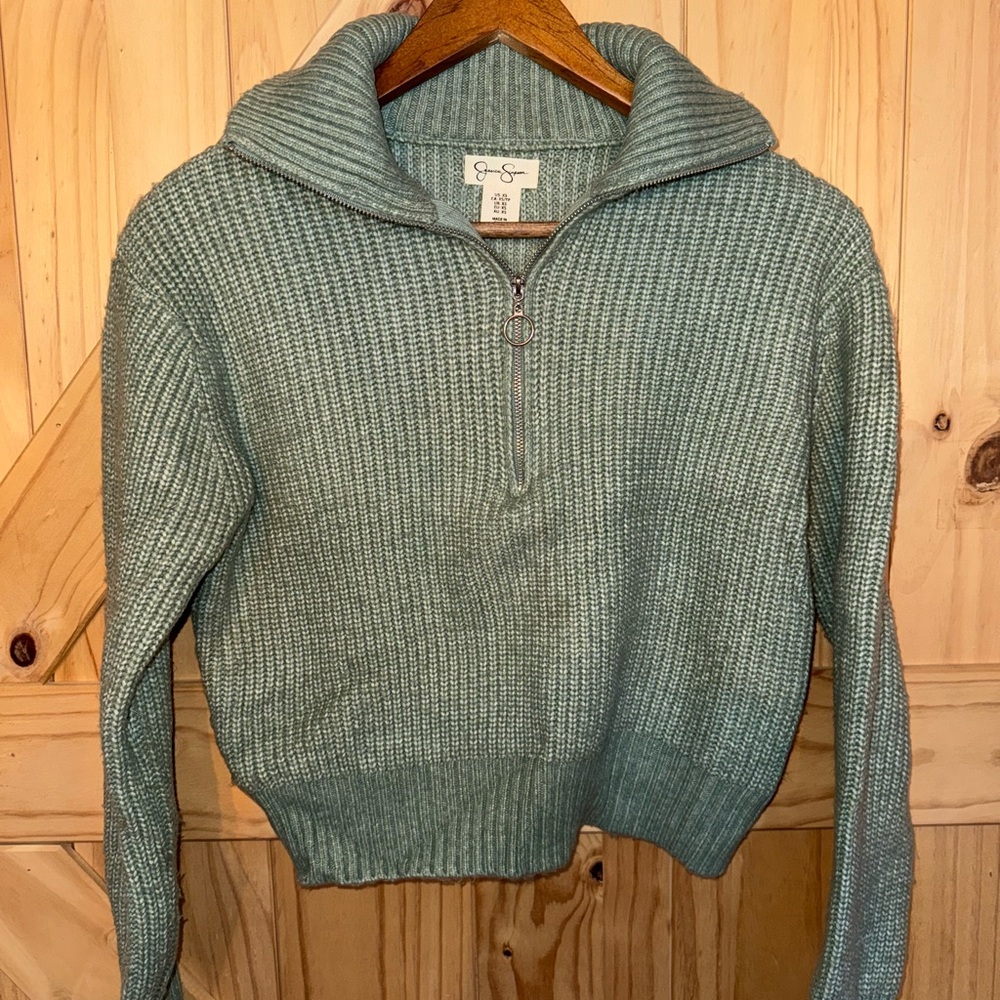 Jessica Simpson Teal Cowl Neck Sweater
